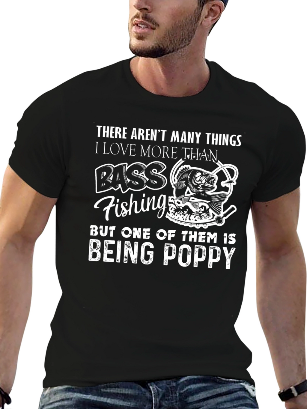 Bass Fishing Poppy T-Shirt