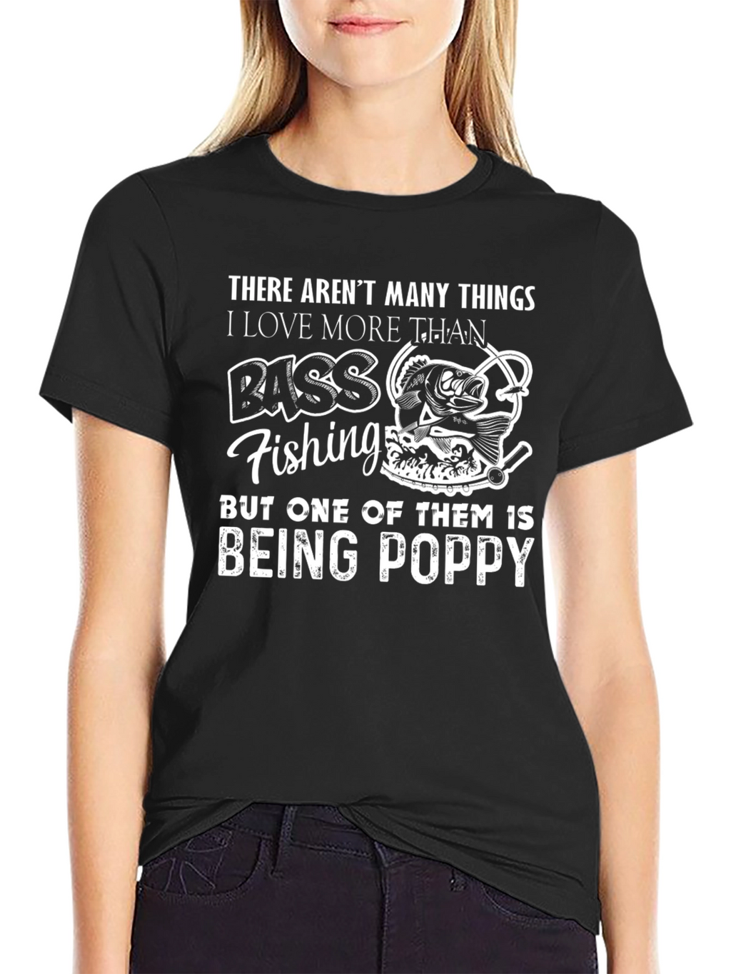 Bass Fishing Poppy T-Shirt