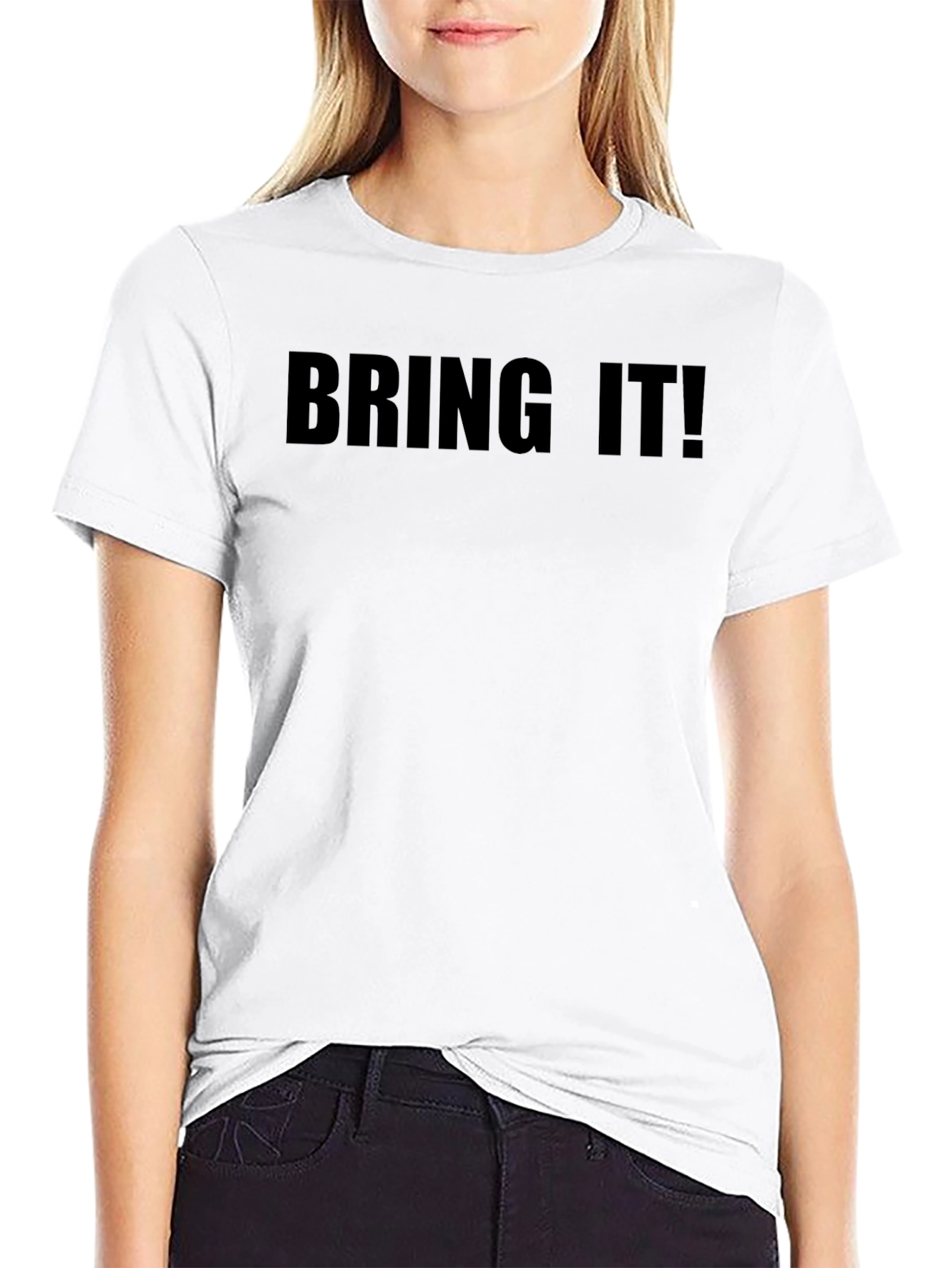 Bring It! Graphic Tee - Black Cotton T-Shirt