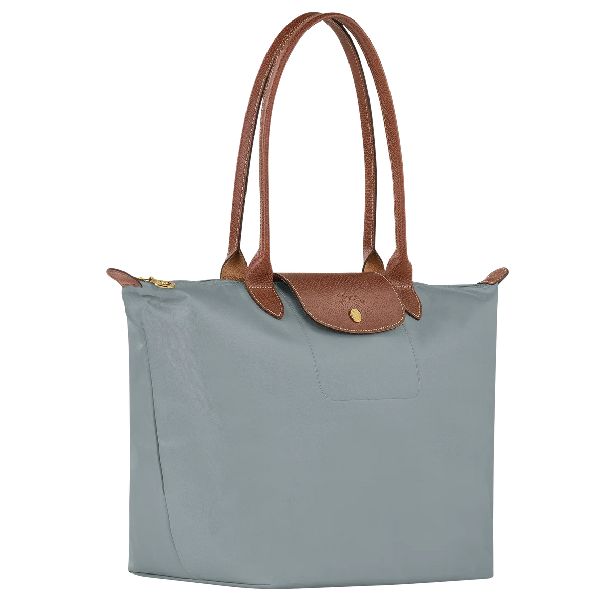 Longchamp - Small Le Pliage Handbag, Steel