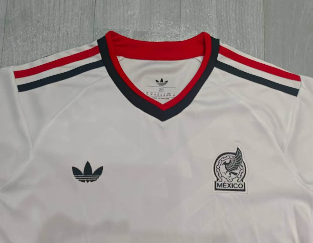 KIDS Mexico  World Cup Away Kit – White/Black/Red