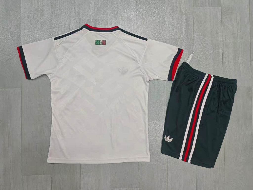 KIDS Mexico  World Cup Away Kit – White/Black/Red
