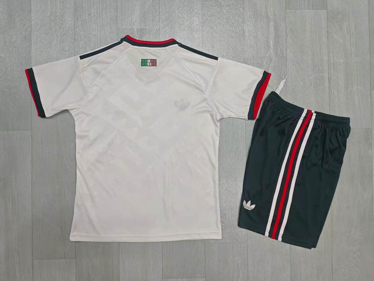 KIDS Mexico  World Cup Away Kit – White/Black/Red