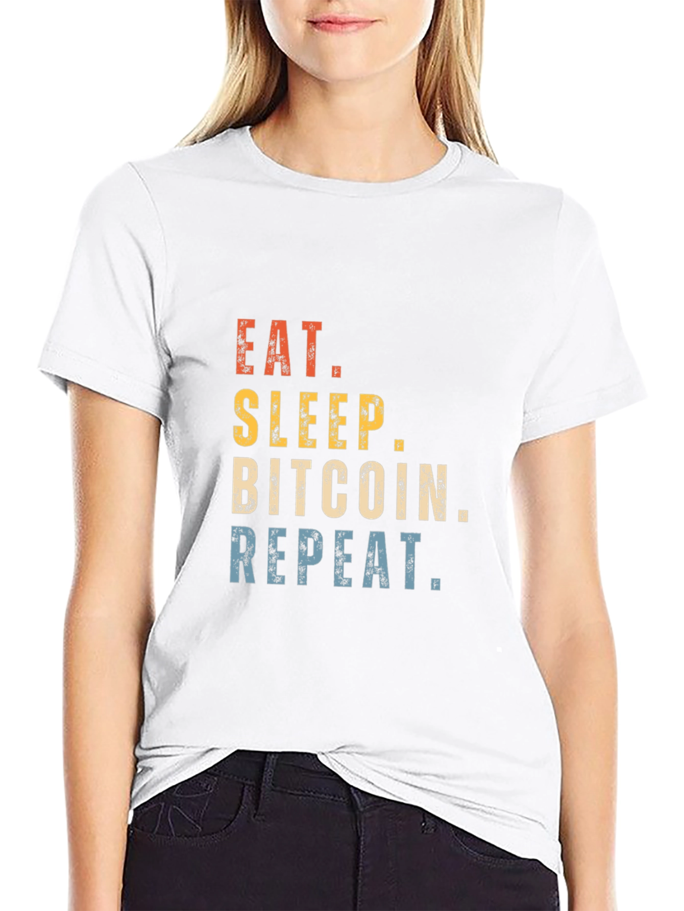 Eat Sleep Bitcoin Repeat T-Shirt Crypto Tee