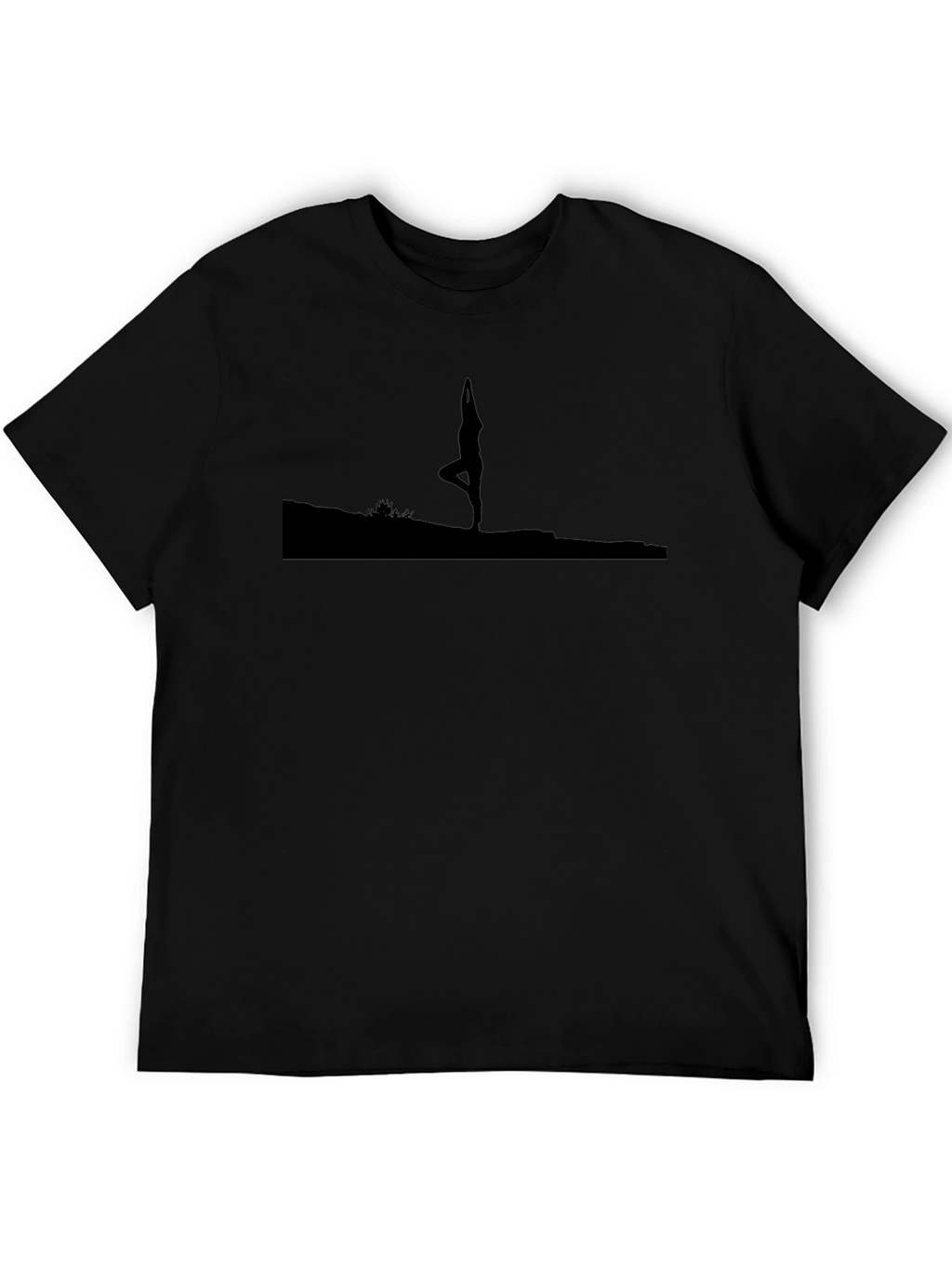 Yoga Silhouette Graphic Black T-Shirt
