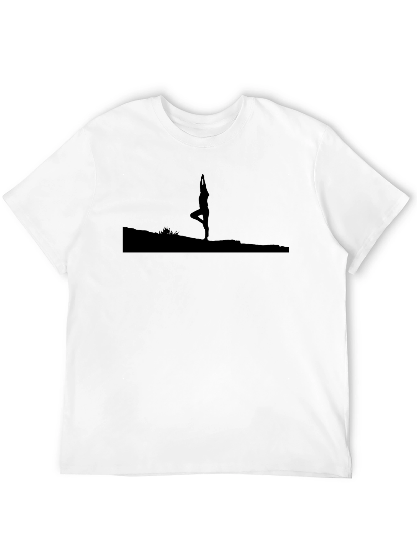 Yoga Silhouette Graphic Black T-Shirt
