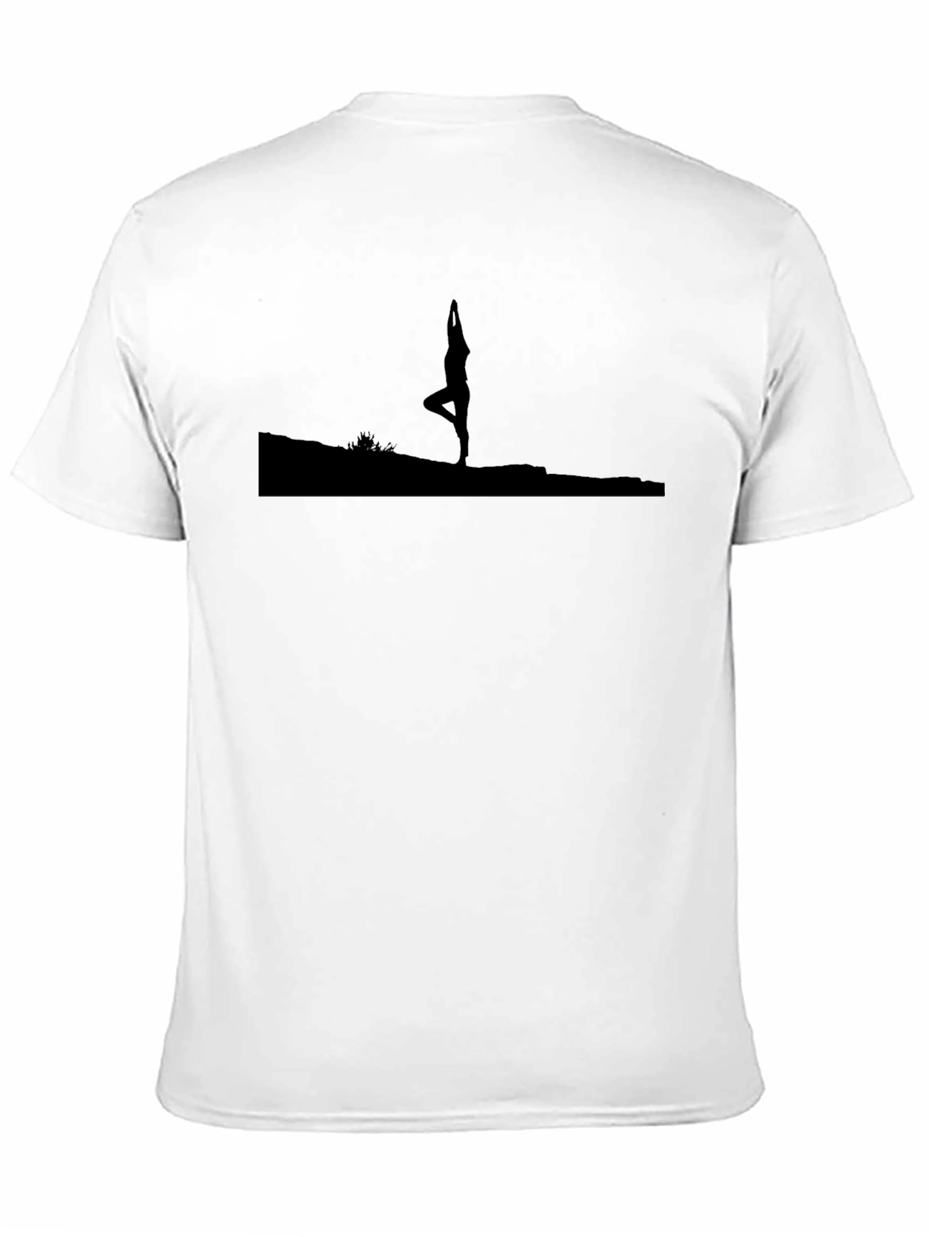 Yoga Silhouette Graphic Black T-Shirt