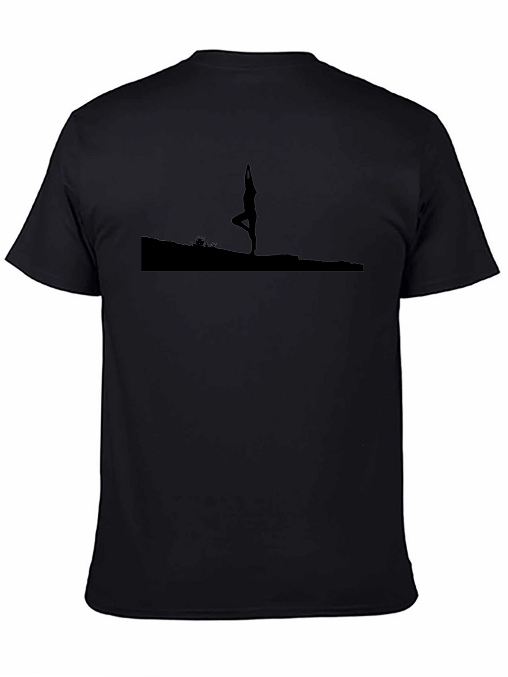Yoga Silhouette Graphic Black T-Shirt