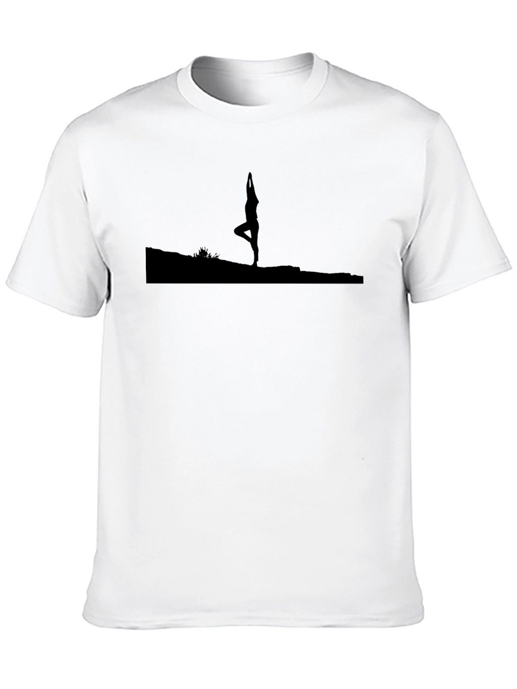 Yoga Silhouette Graphic Black T-Shirt