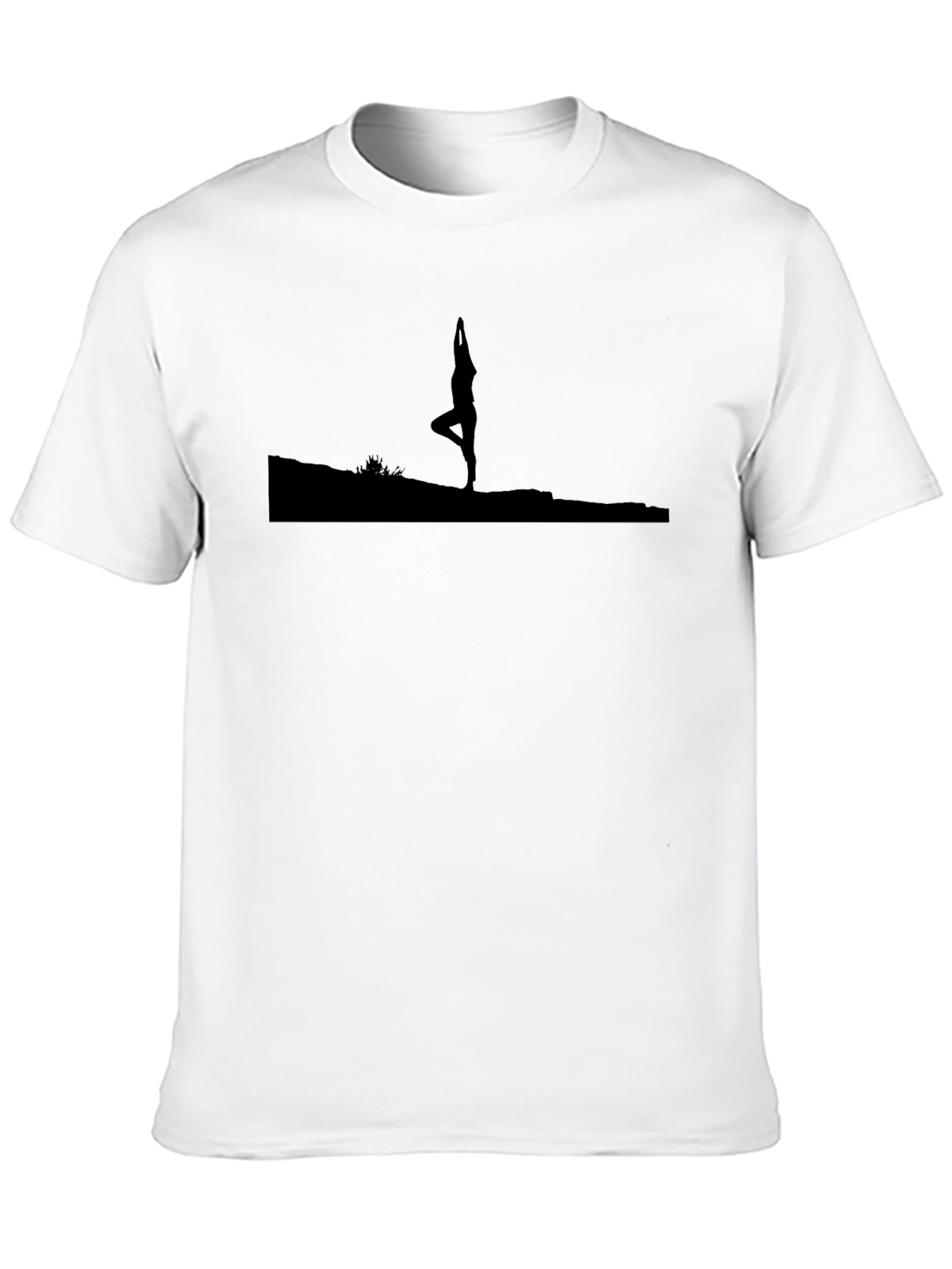 Yoga Silhouette Graphic Black T-Shirt