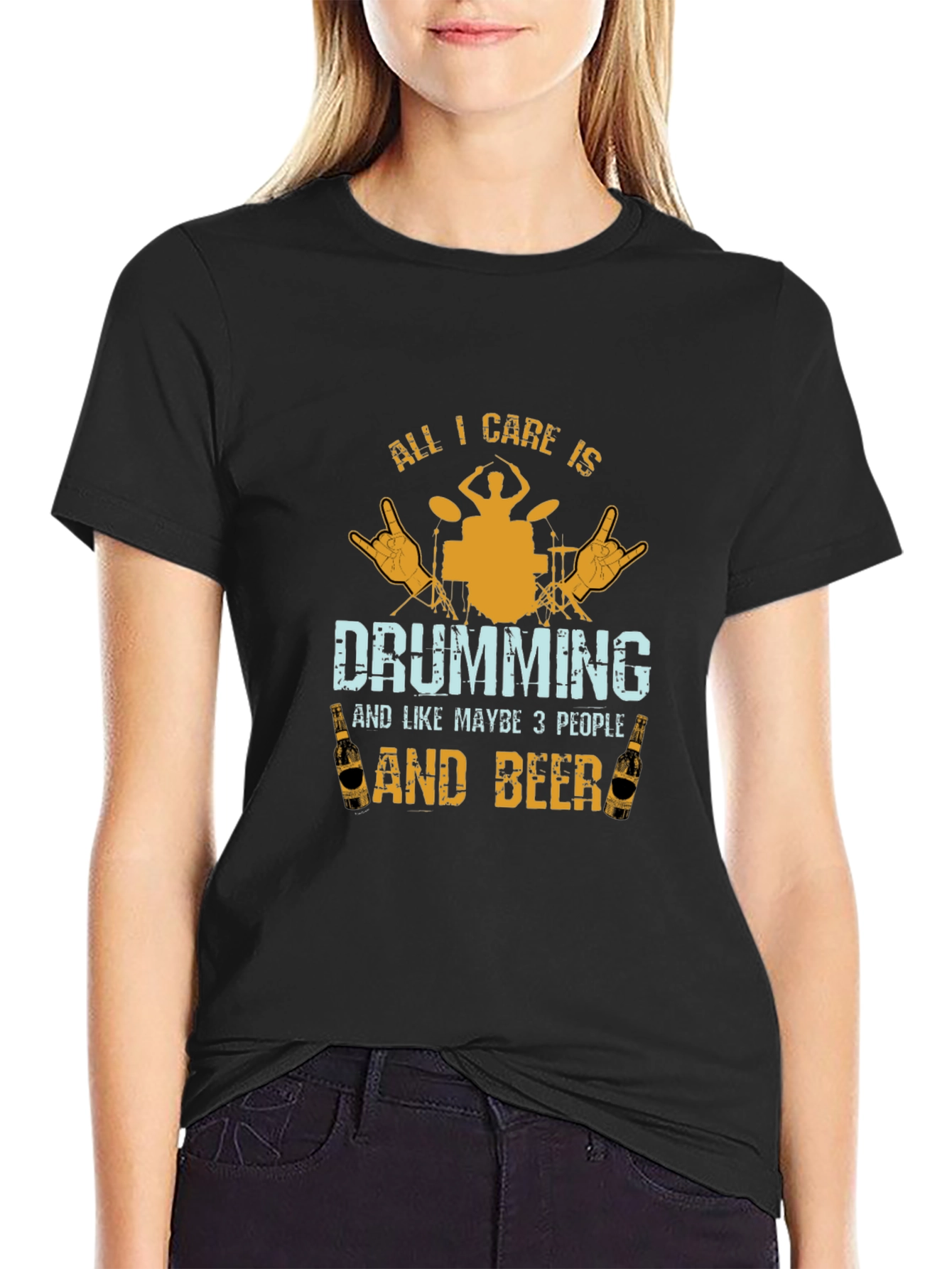 Drumming & Beer T-Shirt - All I Care Is...