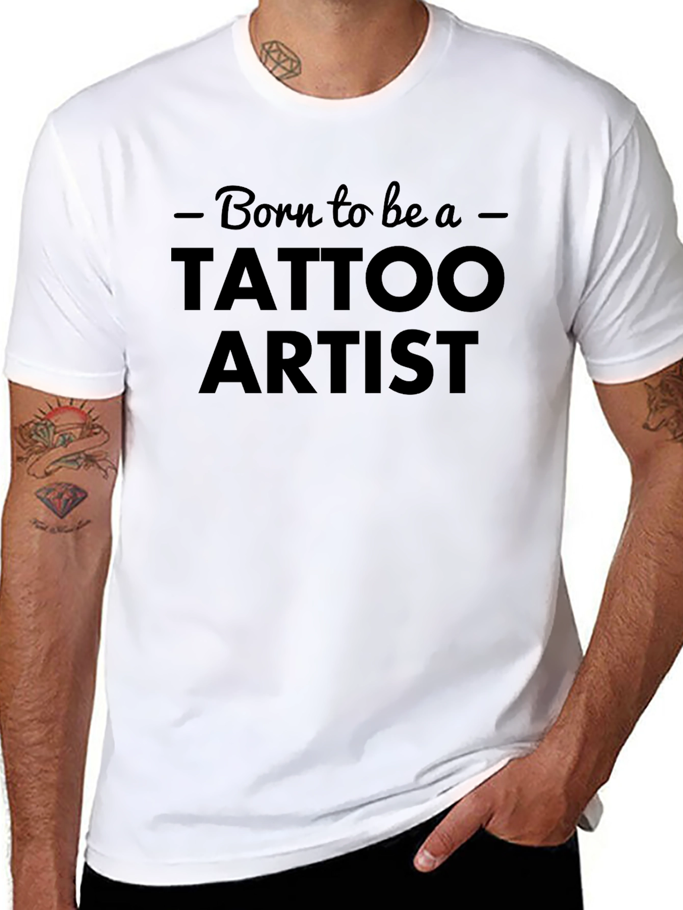 Born to be a Tattoo Artist Black T-Shirt