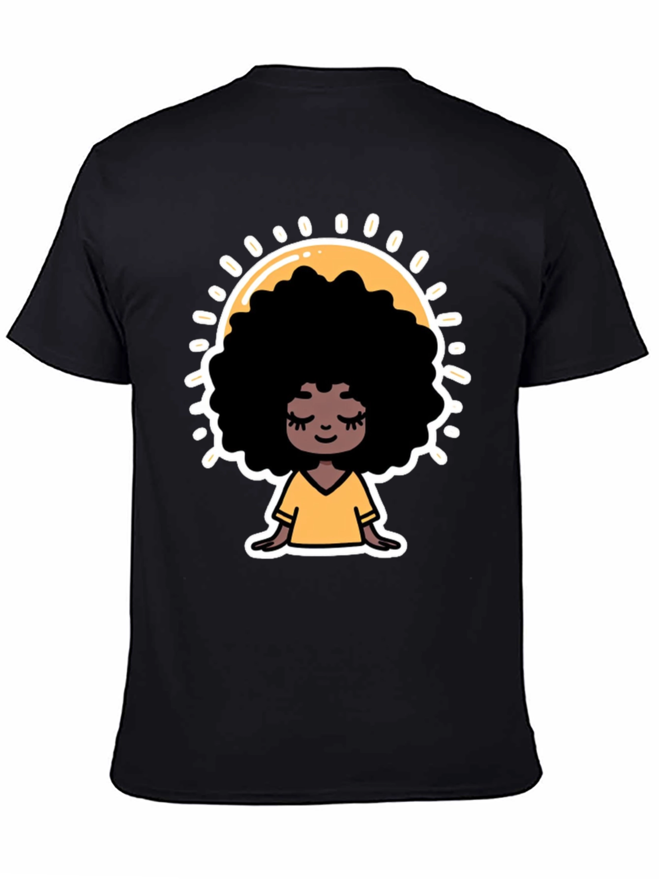Afro Goddess Black T-Shirt - Stylish Comfort