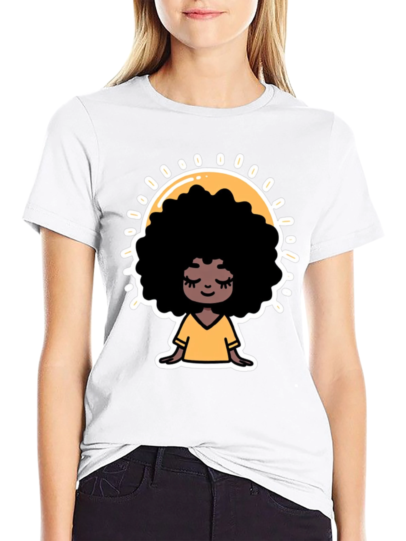 Afro Goddess Black T-Shirt - Stylish Comfort