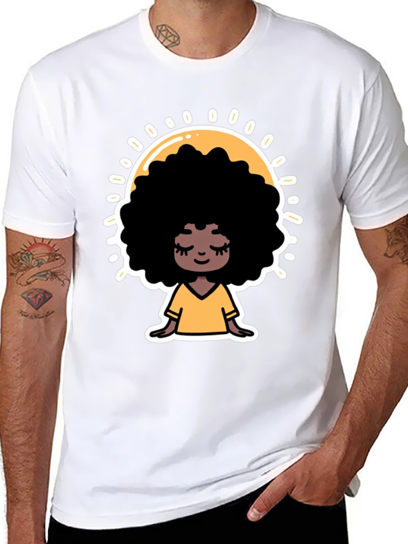 Afro Goddess Black T-Shirt - Stylish Comfort