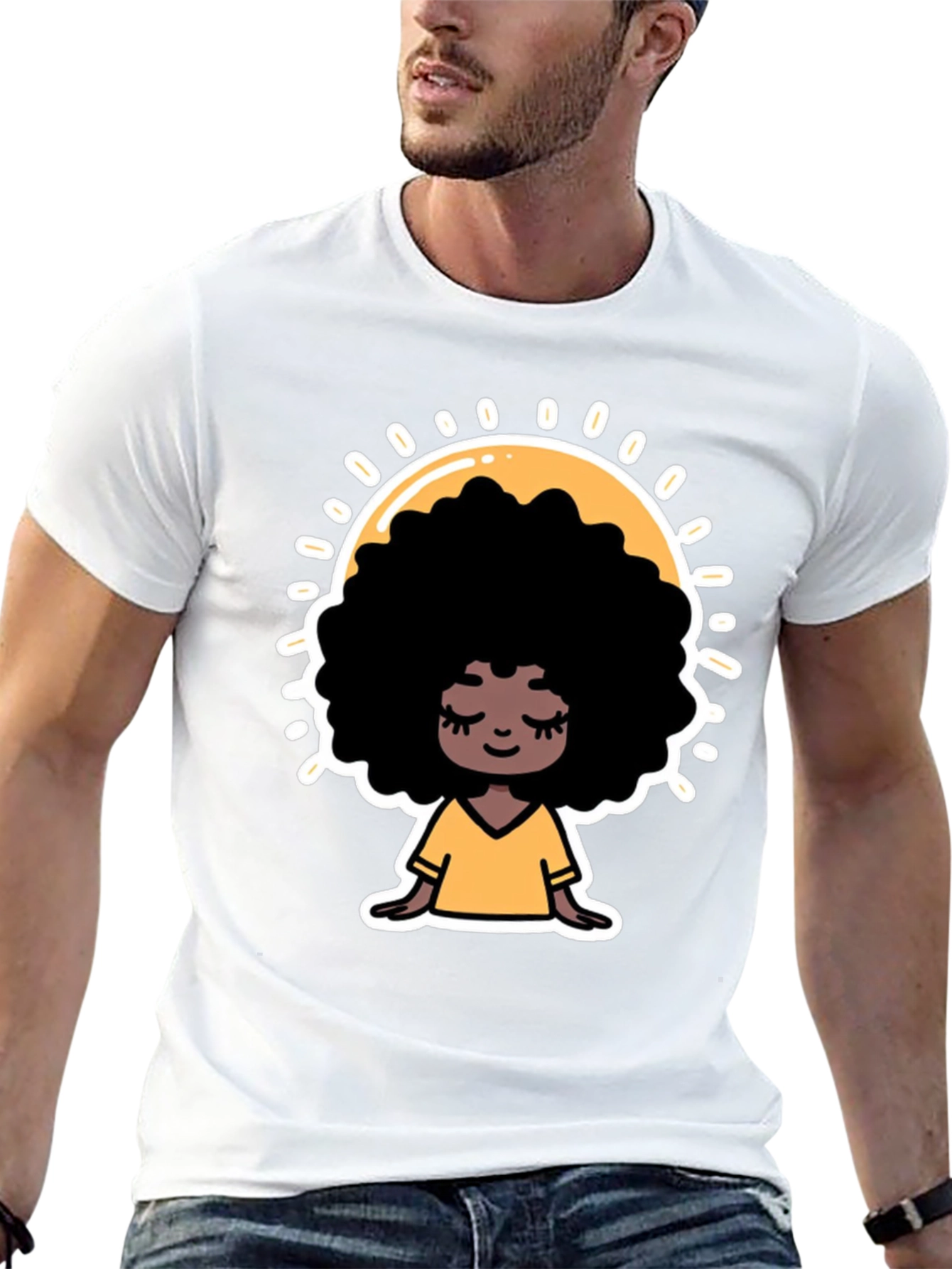 Afro Goddess Black T-Shirt - Stylish Comfort