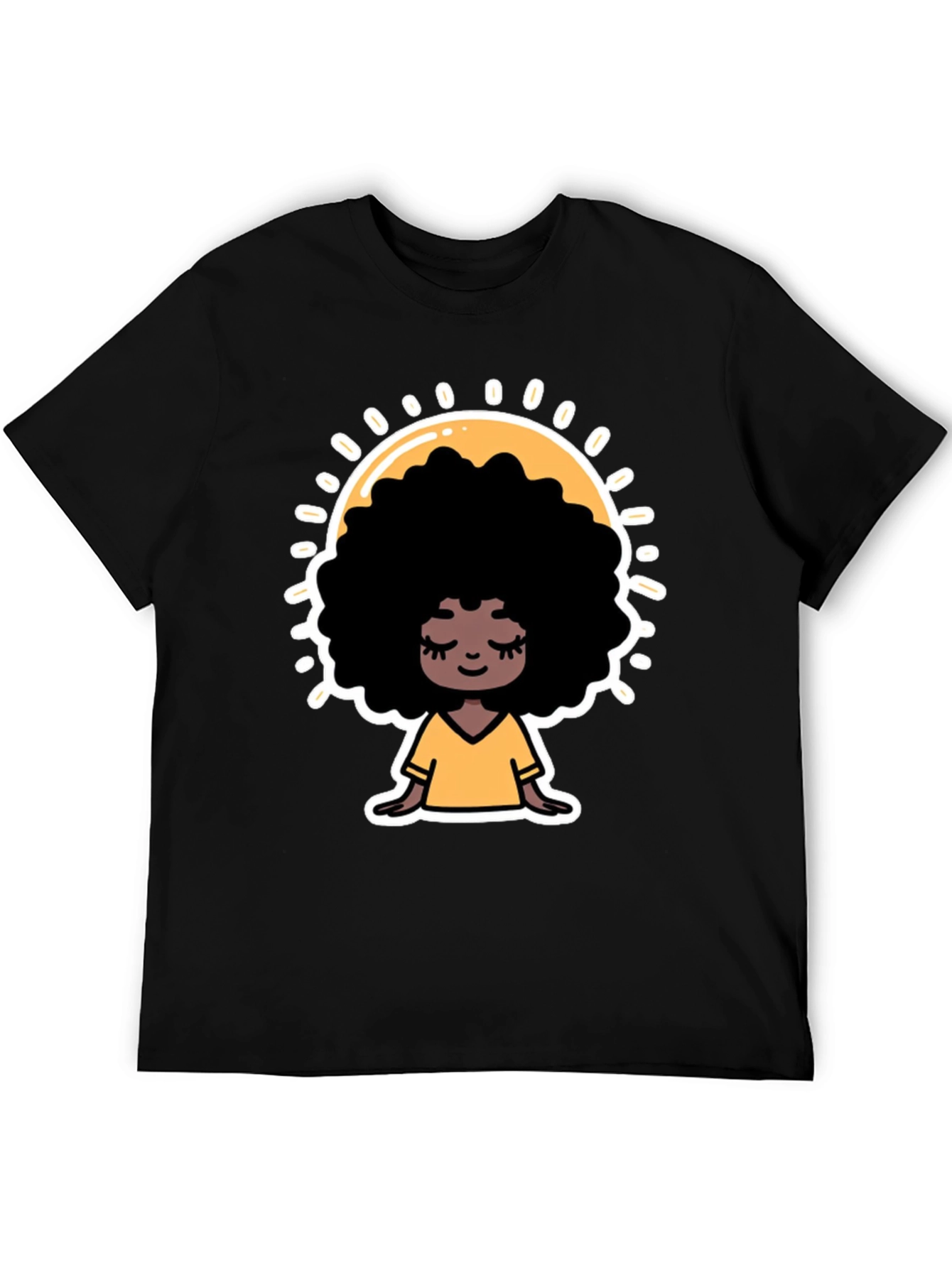 Afro Goddess Black T-Shirt - Stylish Comfort