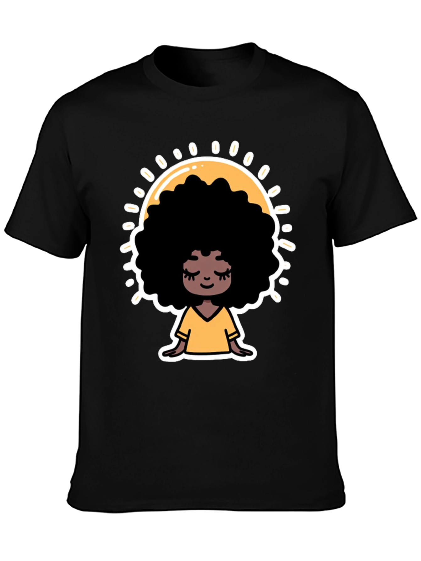Afro Goddess Black T-Shirt - Stylish Comfort