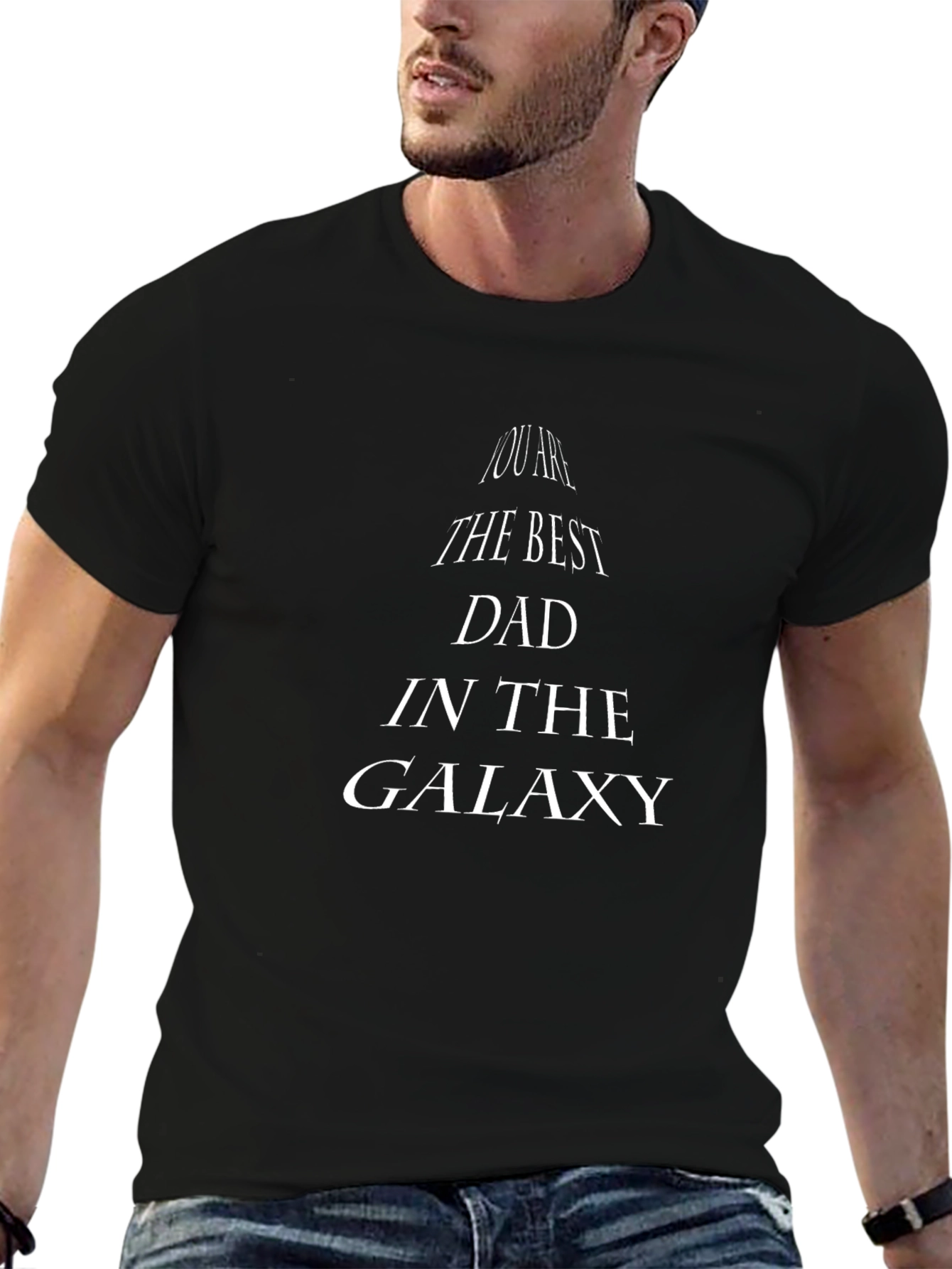 Best Dad in the Galaxy Black T-Shirt