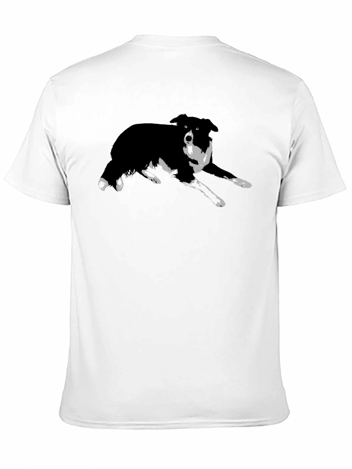 Border Collie Graphic Tee - Black Cotton Blend