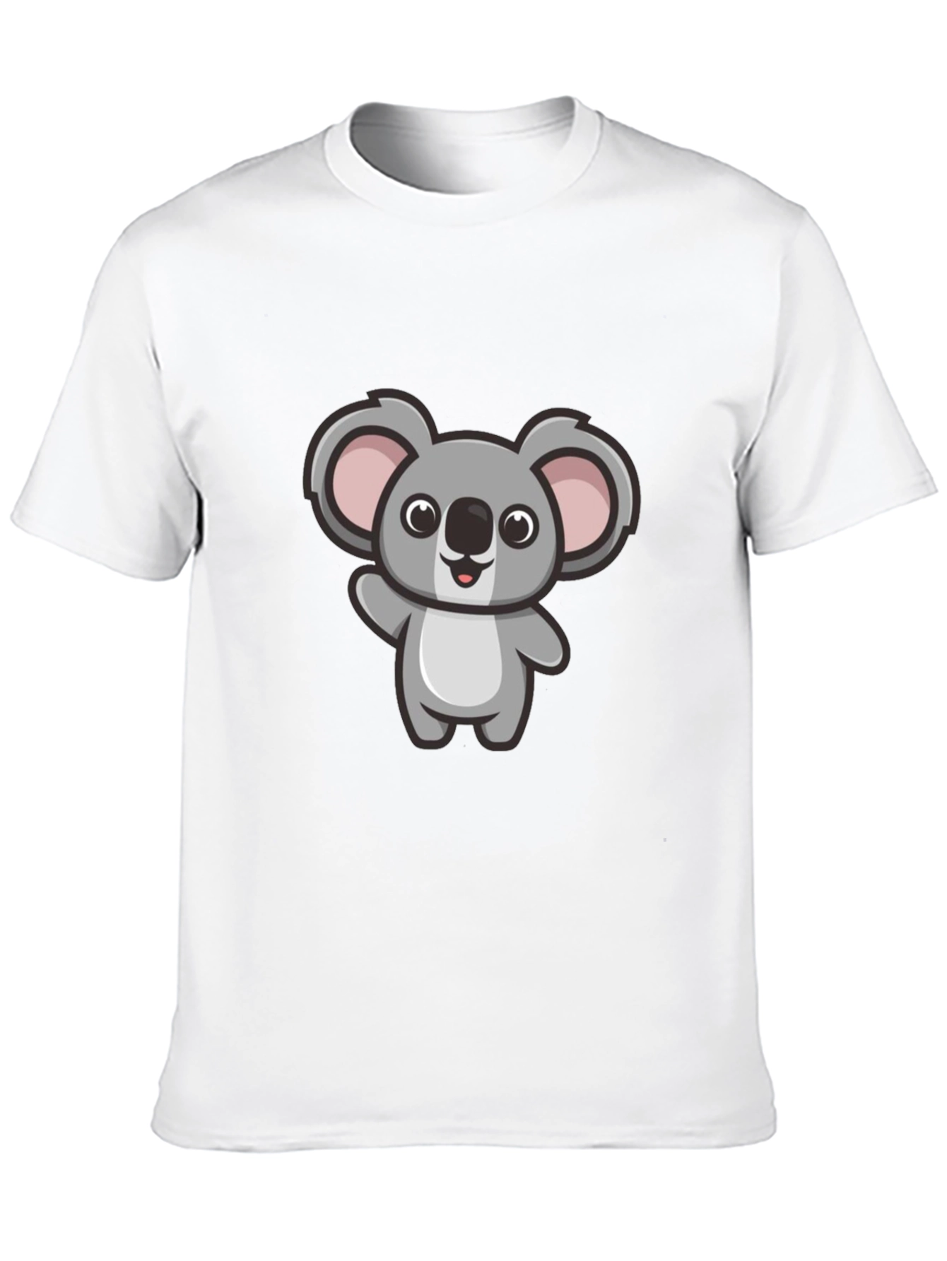 Cute Koala Graphic Tee - Mens Black T-Shirt