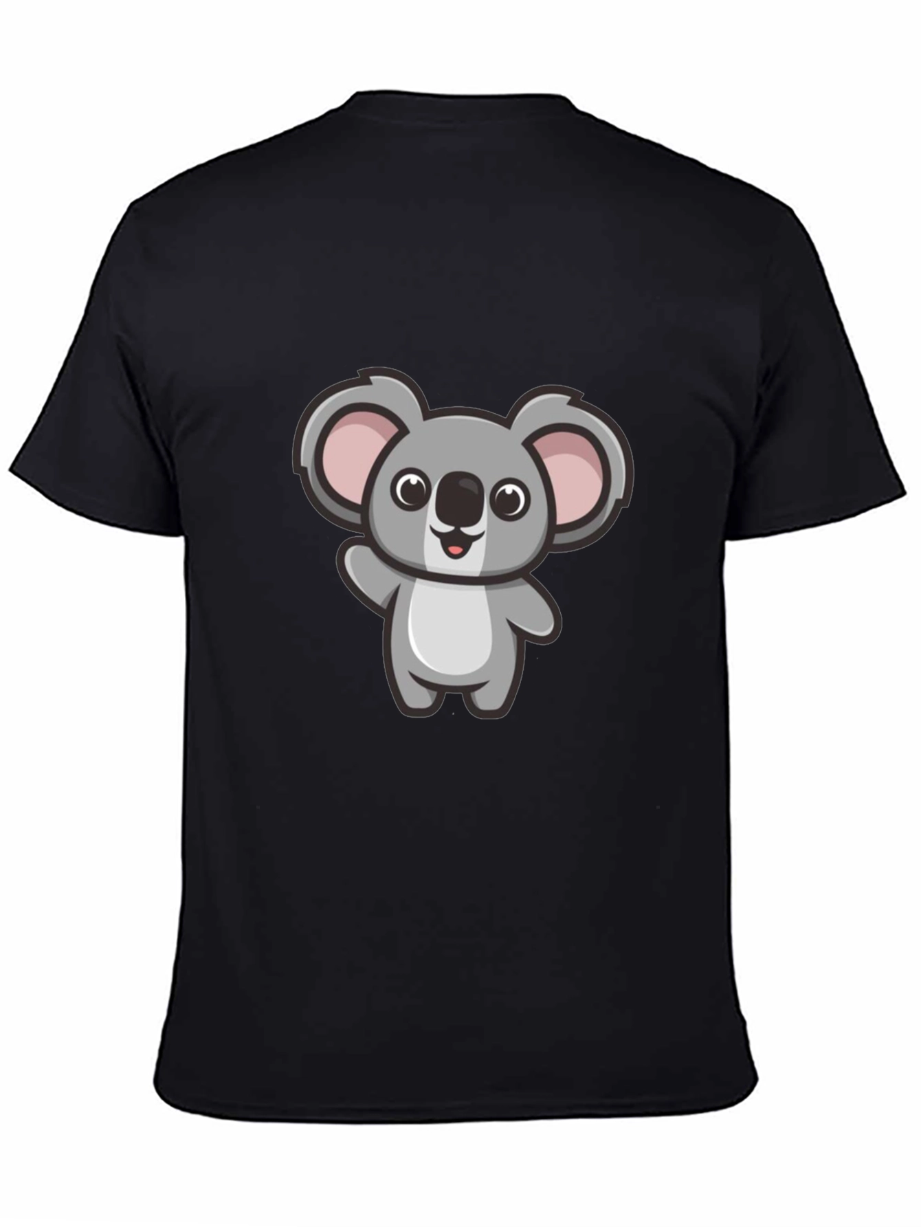 Cute Koala Graphic Tee - Mens Black T-Shirt