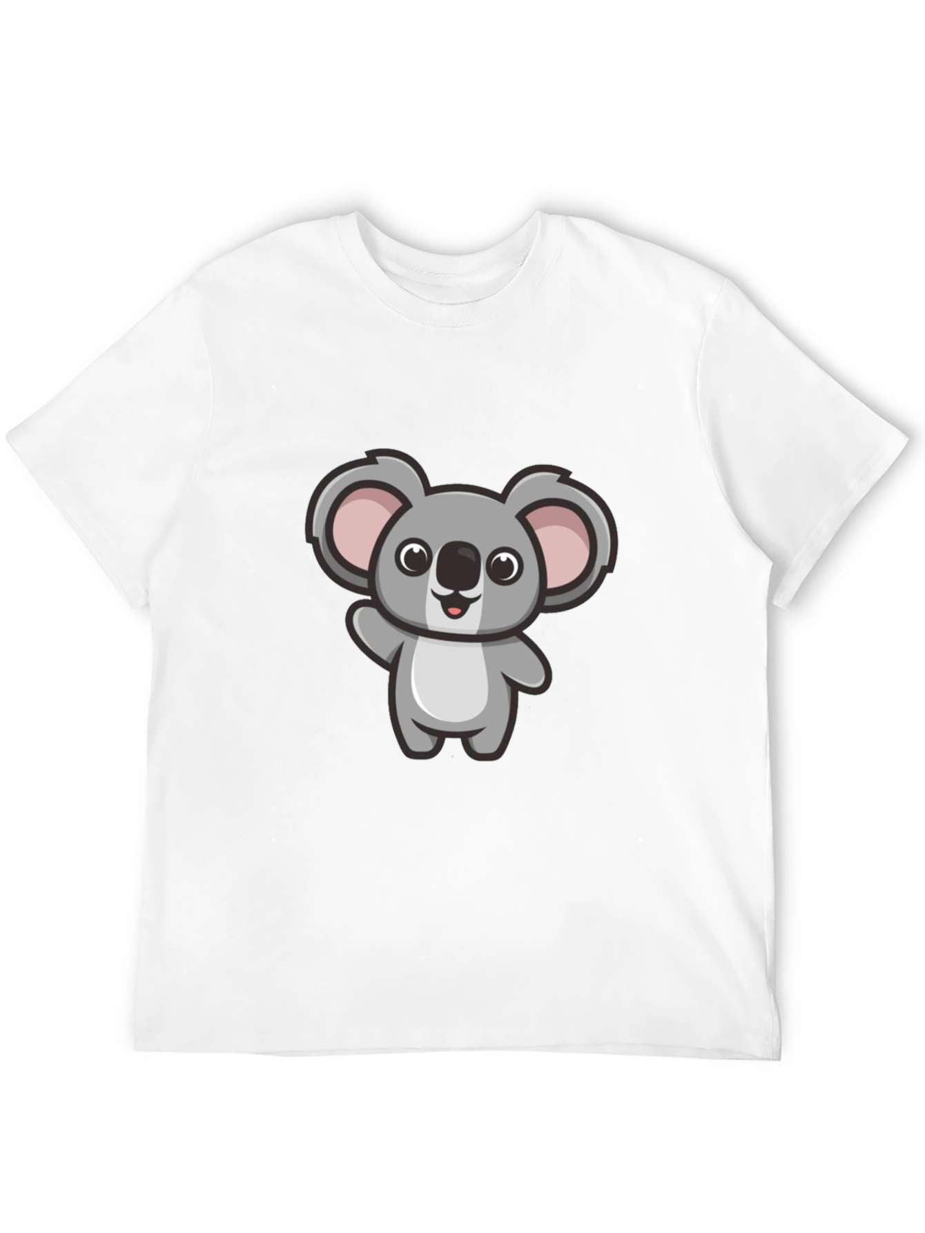 Cute Koala Graphic Tee - Mens Black T-Shirt