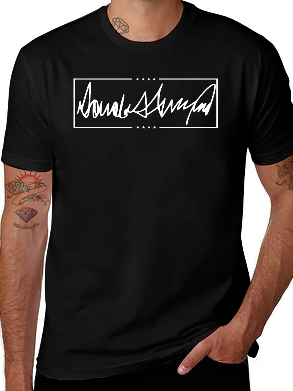 Donald Trump Signature Black T-Shirt