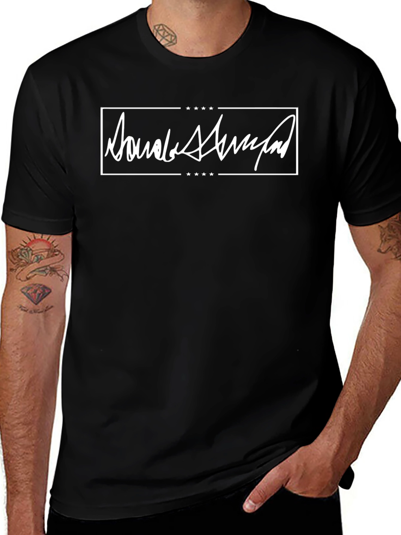 Donald Trump Signature Black T-Shirt