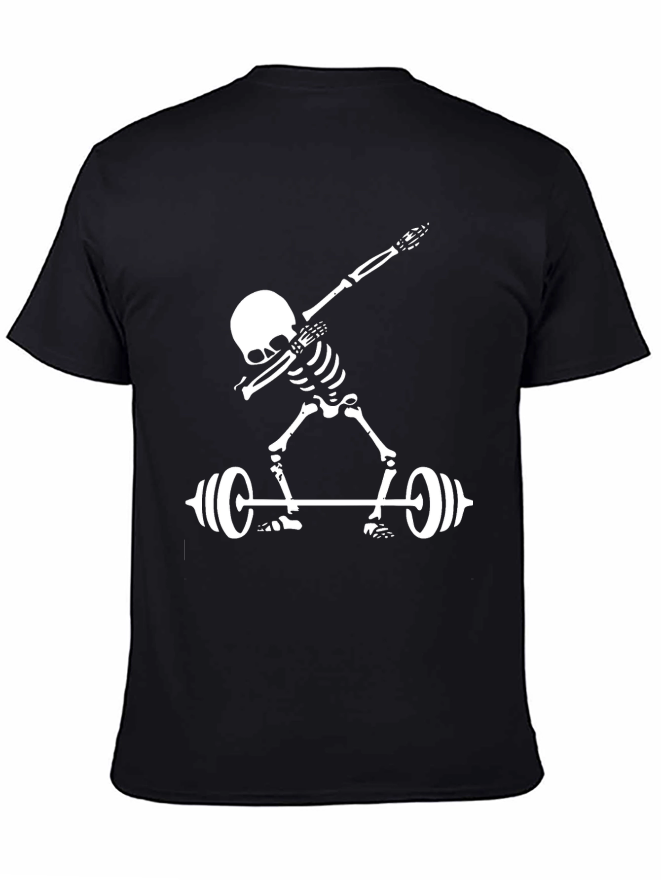Skeleton Lifting Black Graphic Tee