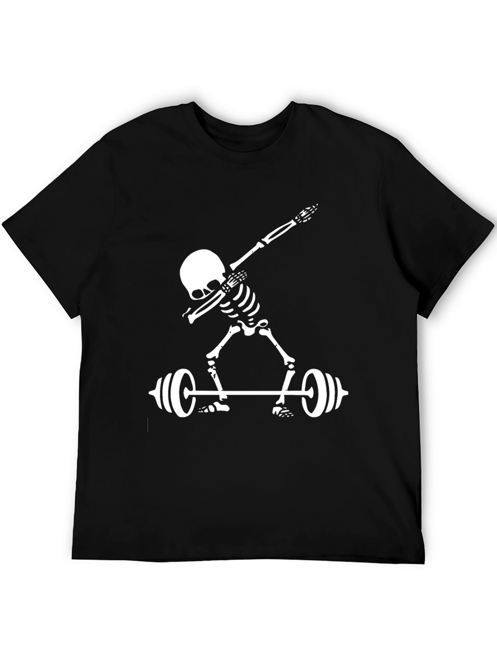 Skeleton Lifting Black Graphic Tee
