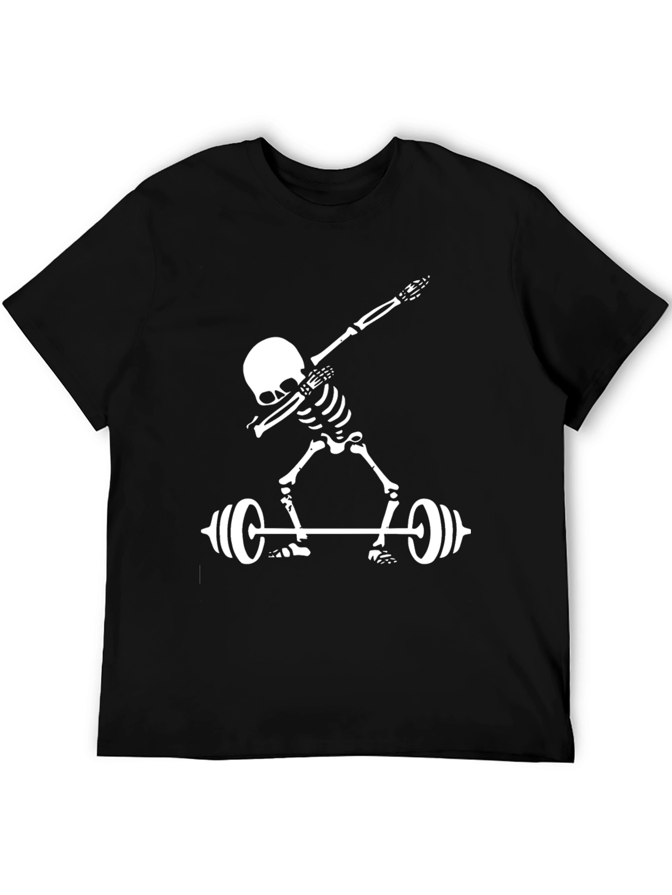 Skeleton Lifting Black Graphic Tee