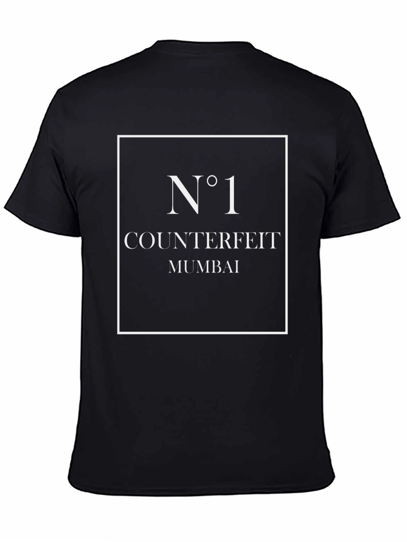 N°1 Counterfeit Mumbai Black Graphic Tee
