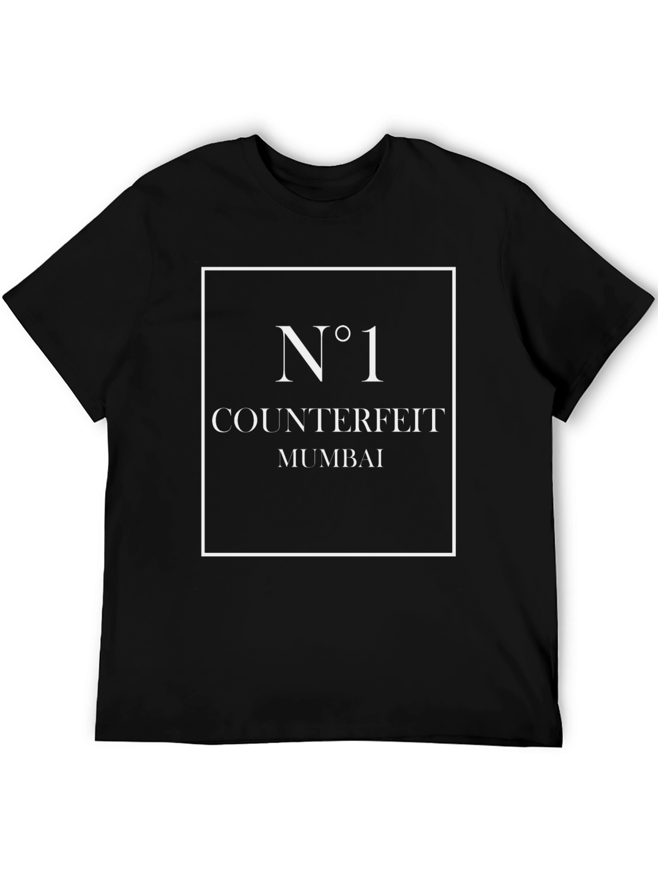 N°1 Counterfeit Mumbai Black Graphic Tee