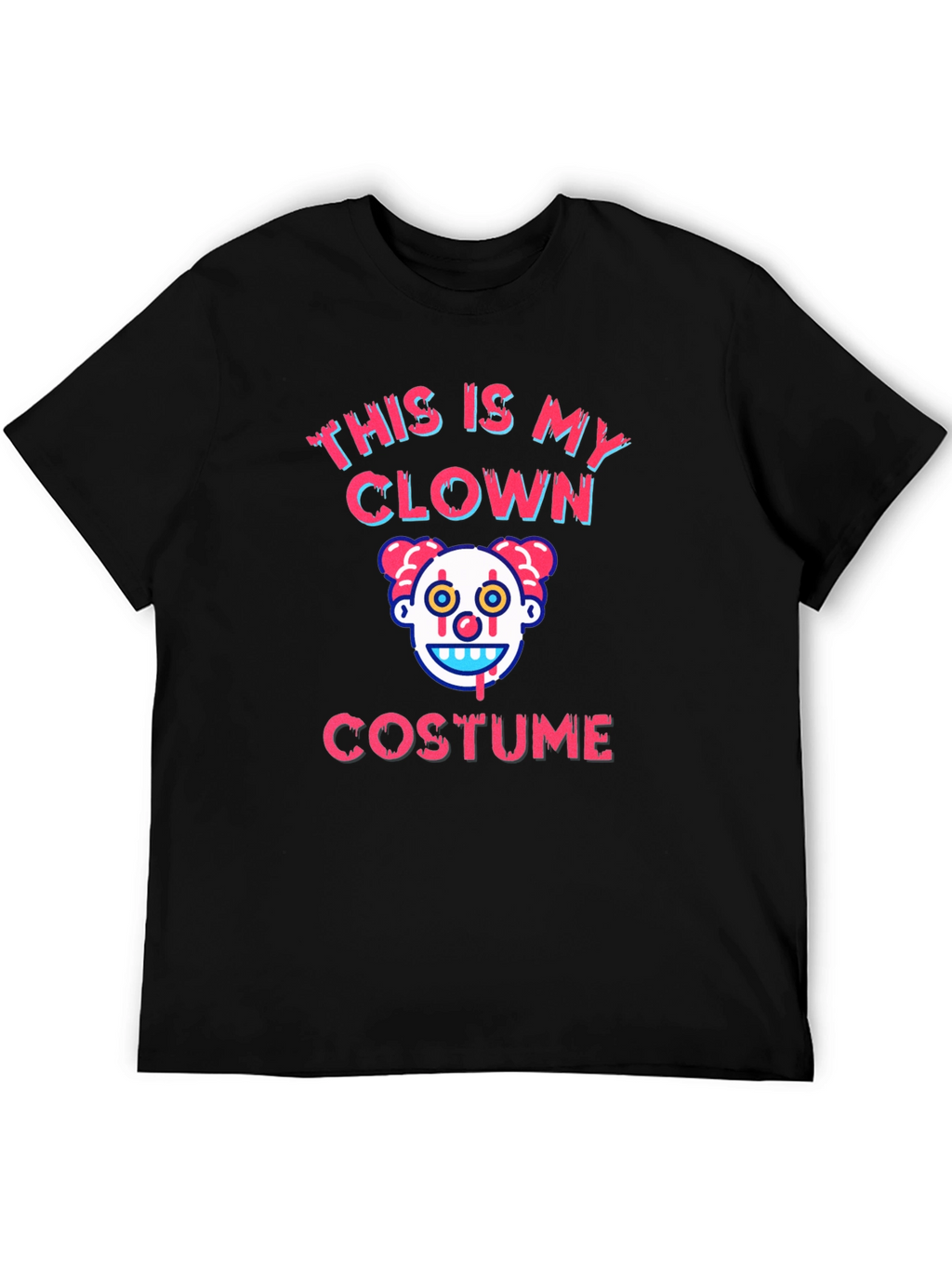 Clown Costume Graphic T-Shirt - Halloween Tee