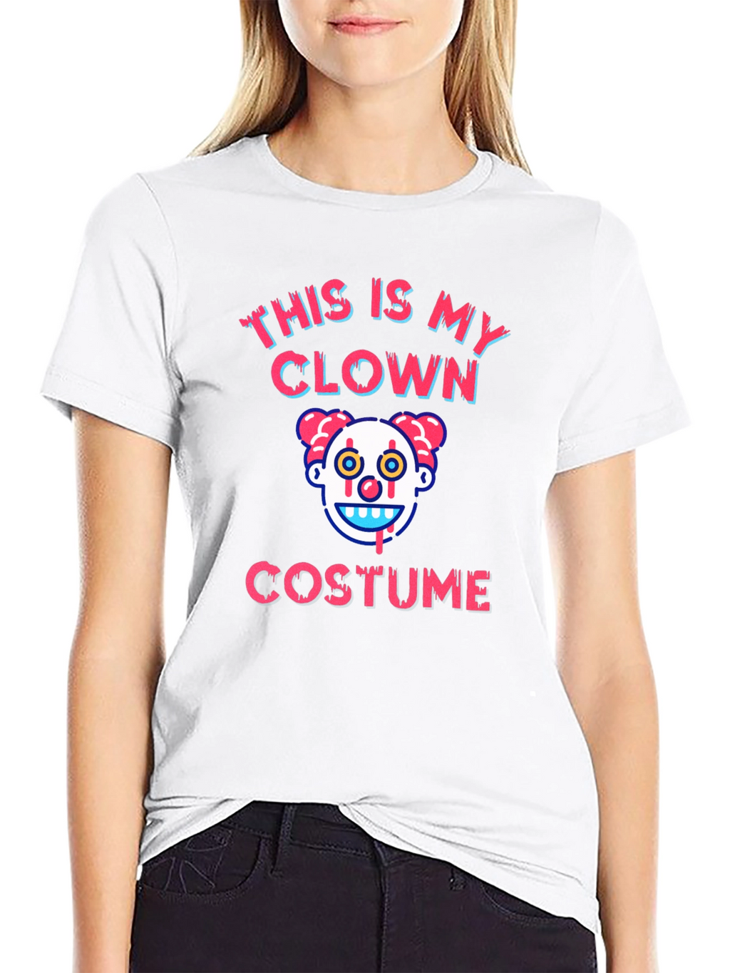 Clown Costume Graphic T-Shirt - Halloween Tee