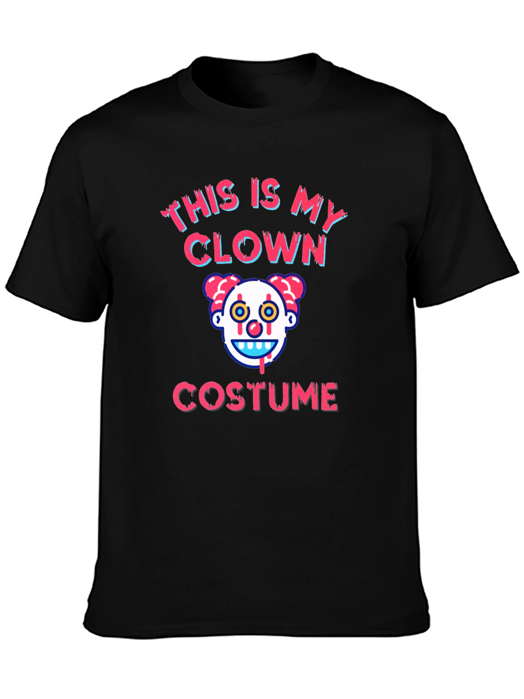 Clown Costume Graphic T-Shirt - Halloween Tee