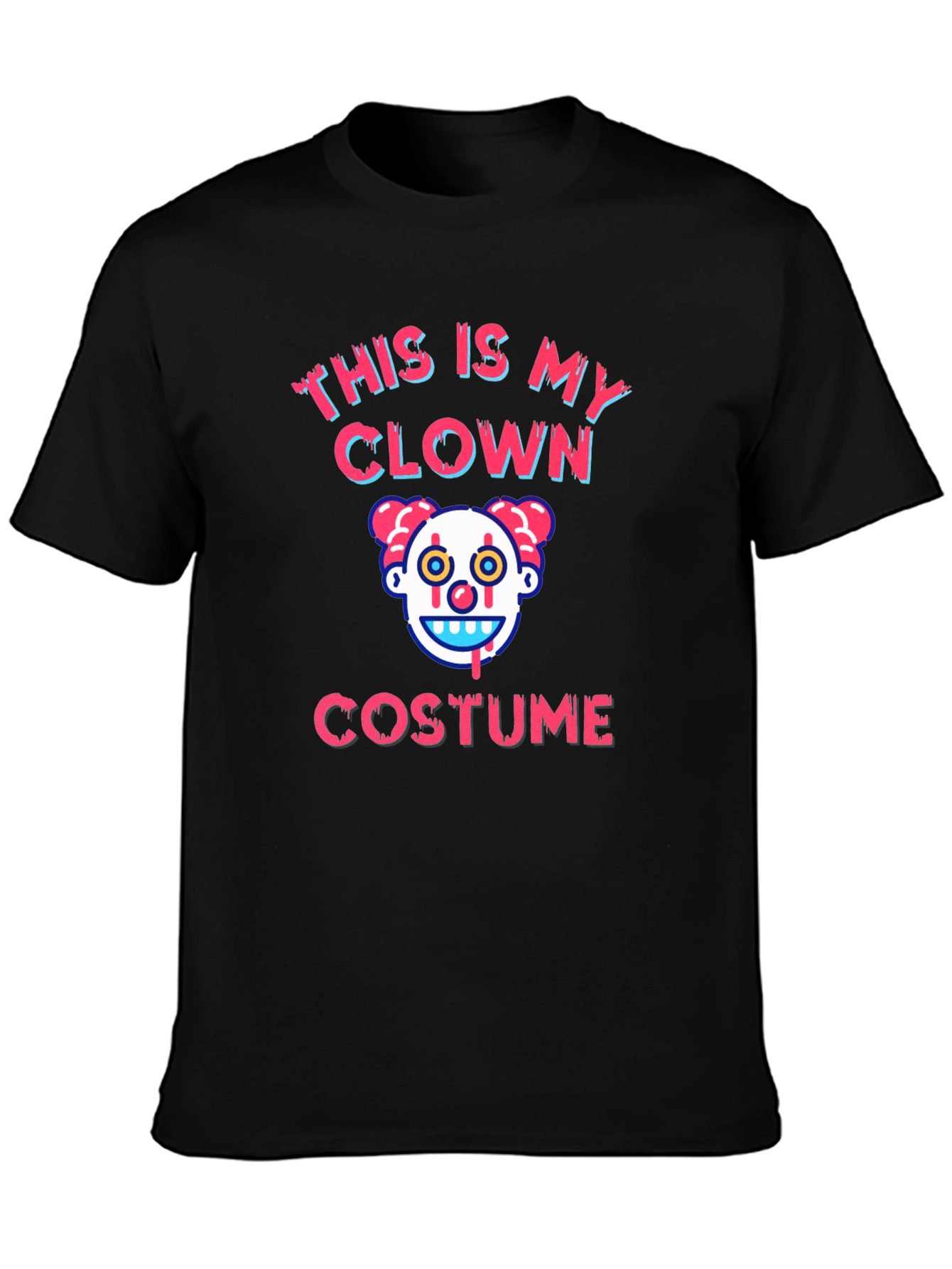 Clown Costume Graphic T-Shirt - Halloween Tee