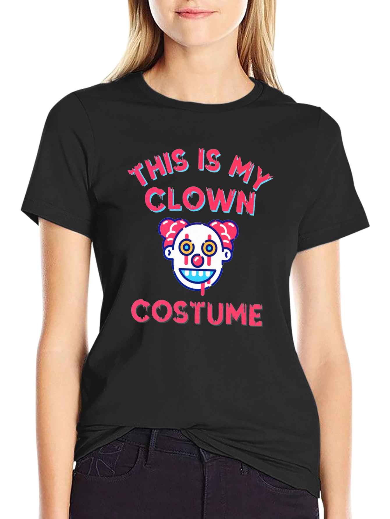 Clown Costume Graphic T-Shirt - Halloween Tee