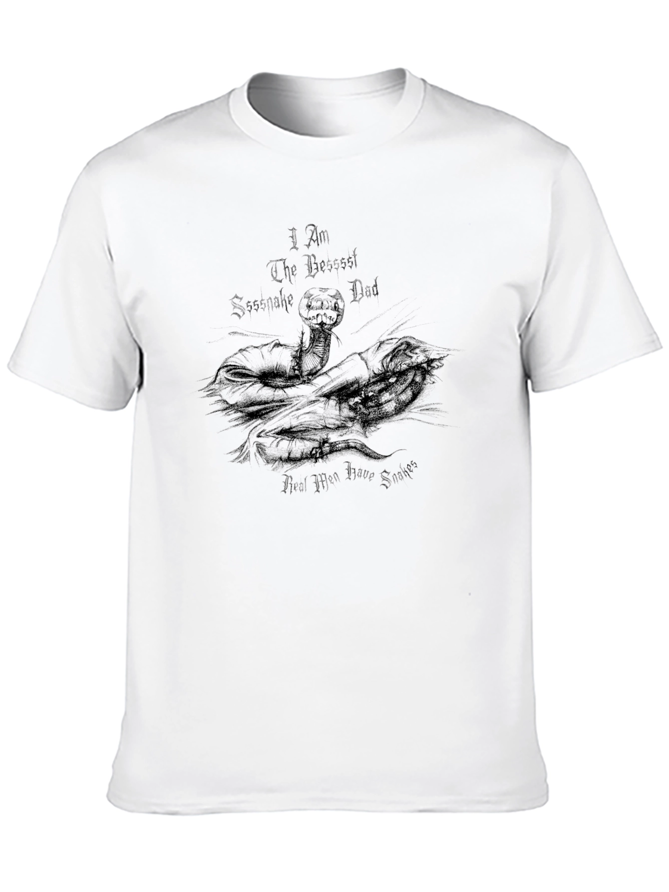 Best Snake Dad Tee - Mens Black Graphic T-Shirt