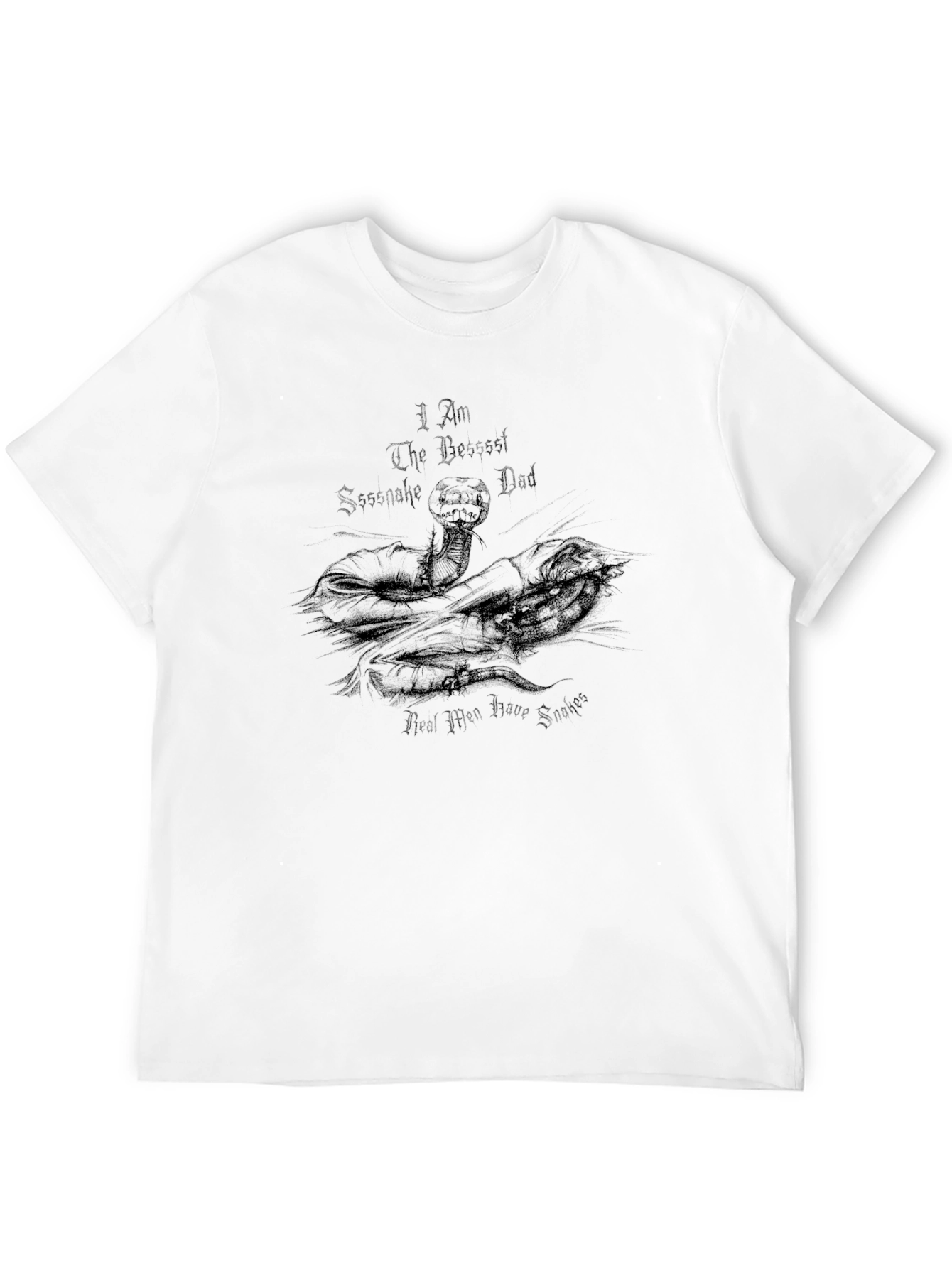 Best Snake Dad Tee - Mens Black Graphic T-Shirt
