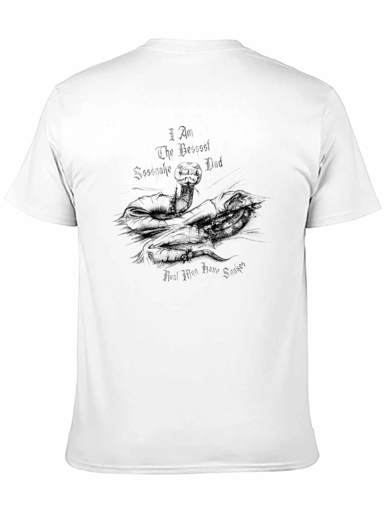 Best Snake Dad Tee - Mens Black Graphic T-Shirt