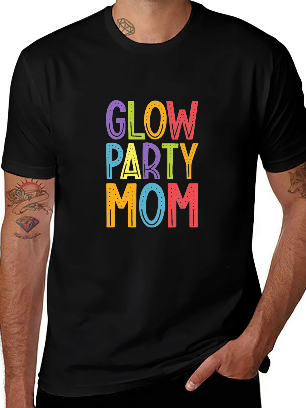 Glow Party Mom Graphic Tee