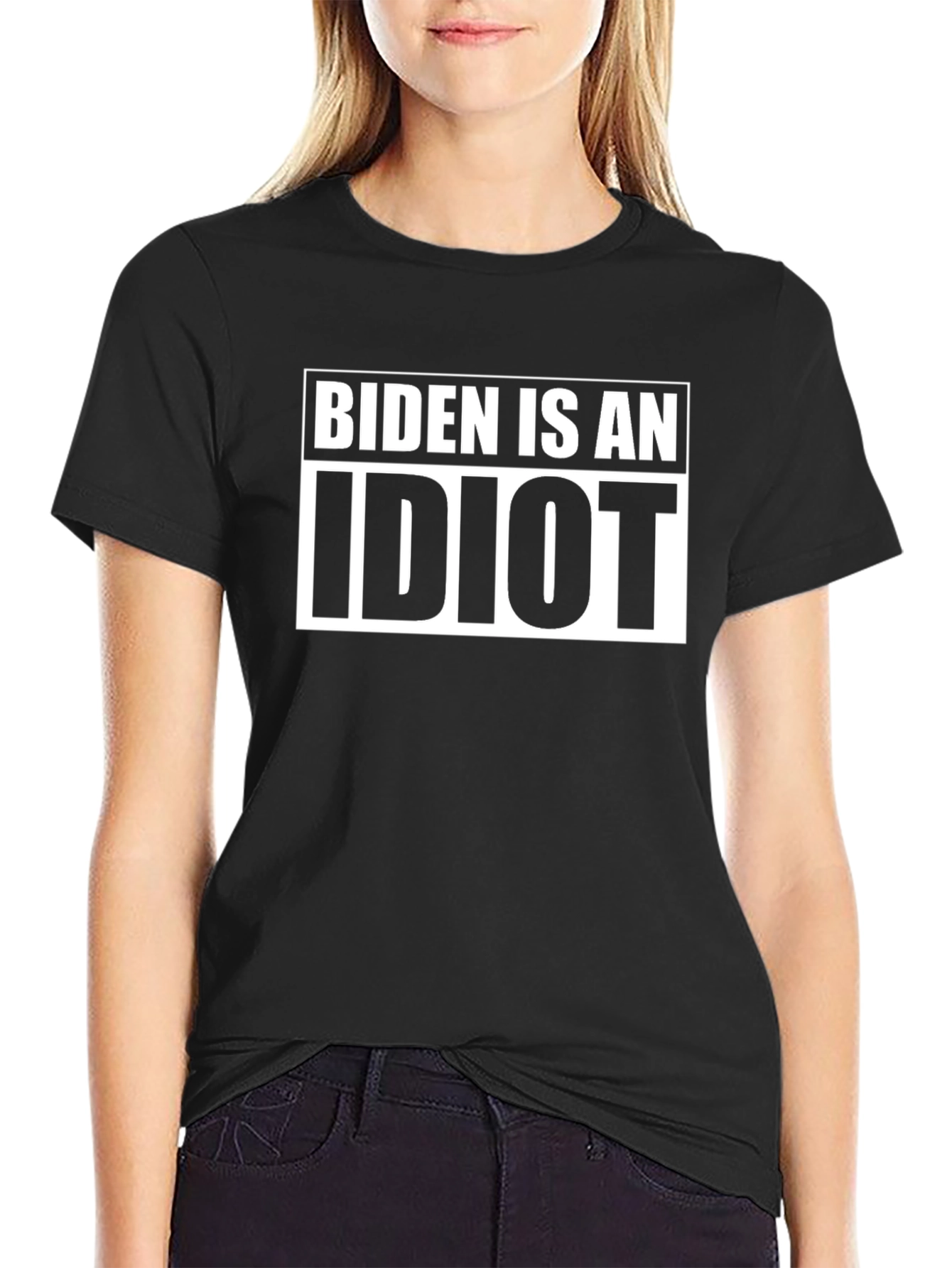 Biden Is An Idiot Black Graphic T-Shirt