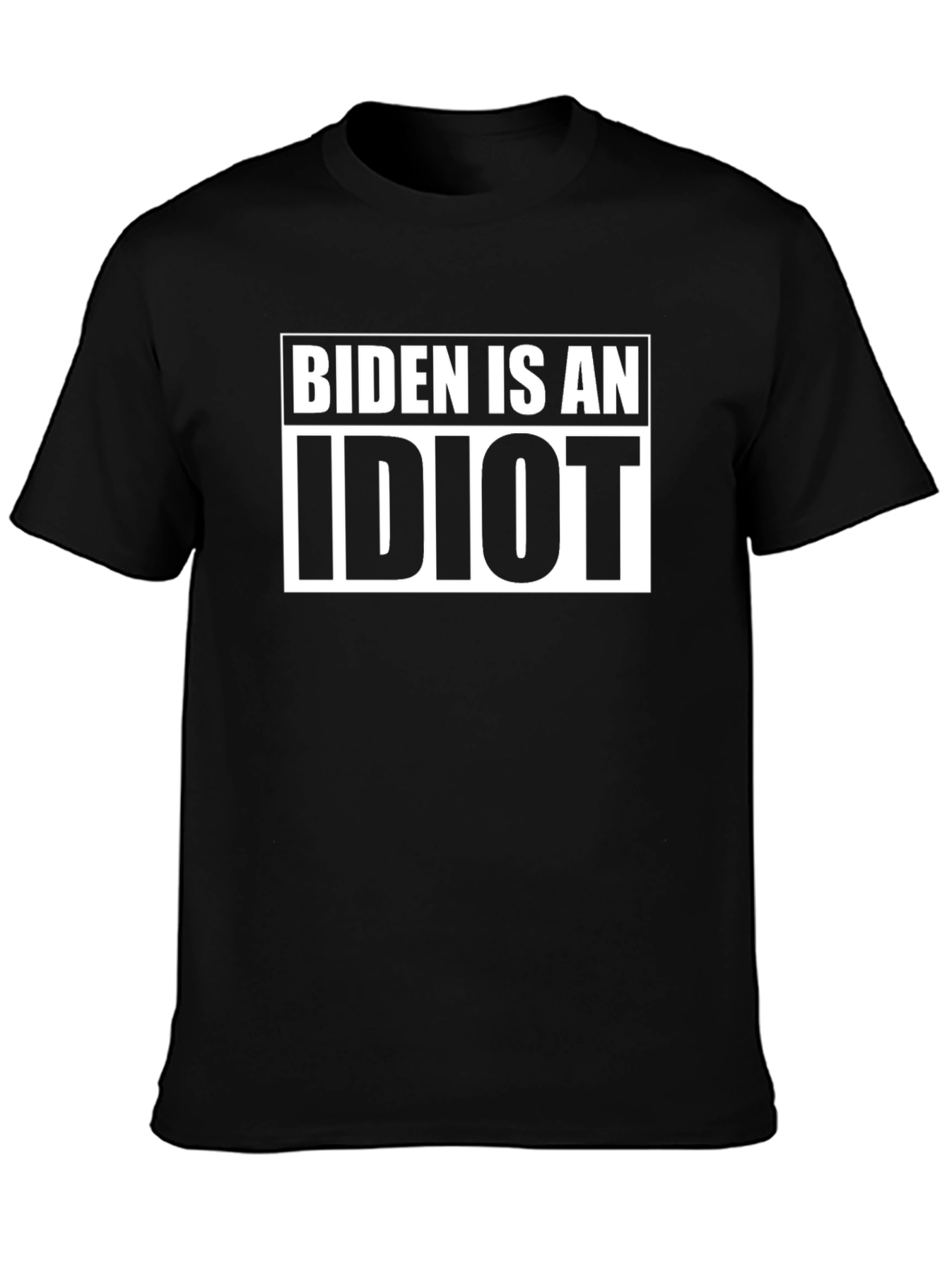 Biden Is An Idiot Black Graphic T-Shirt