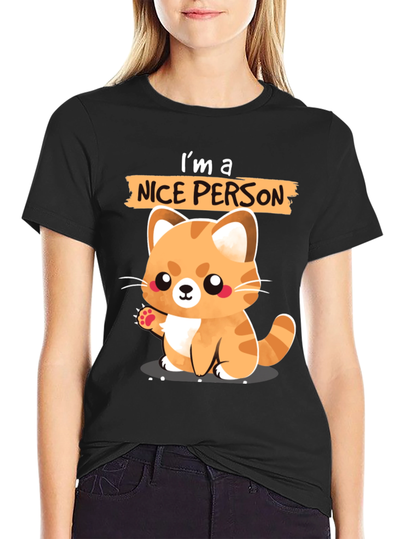 Cute Cat Lover T-Shirt - Im a Nice Person