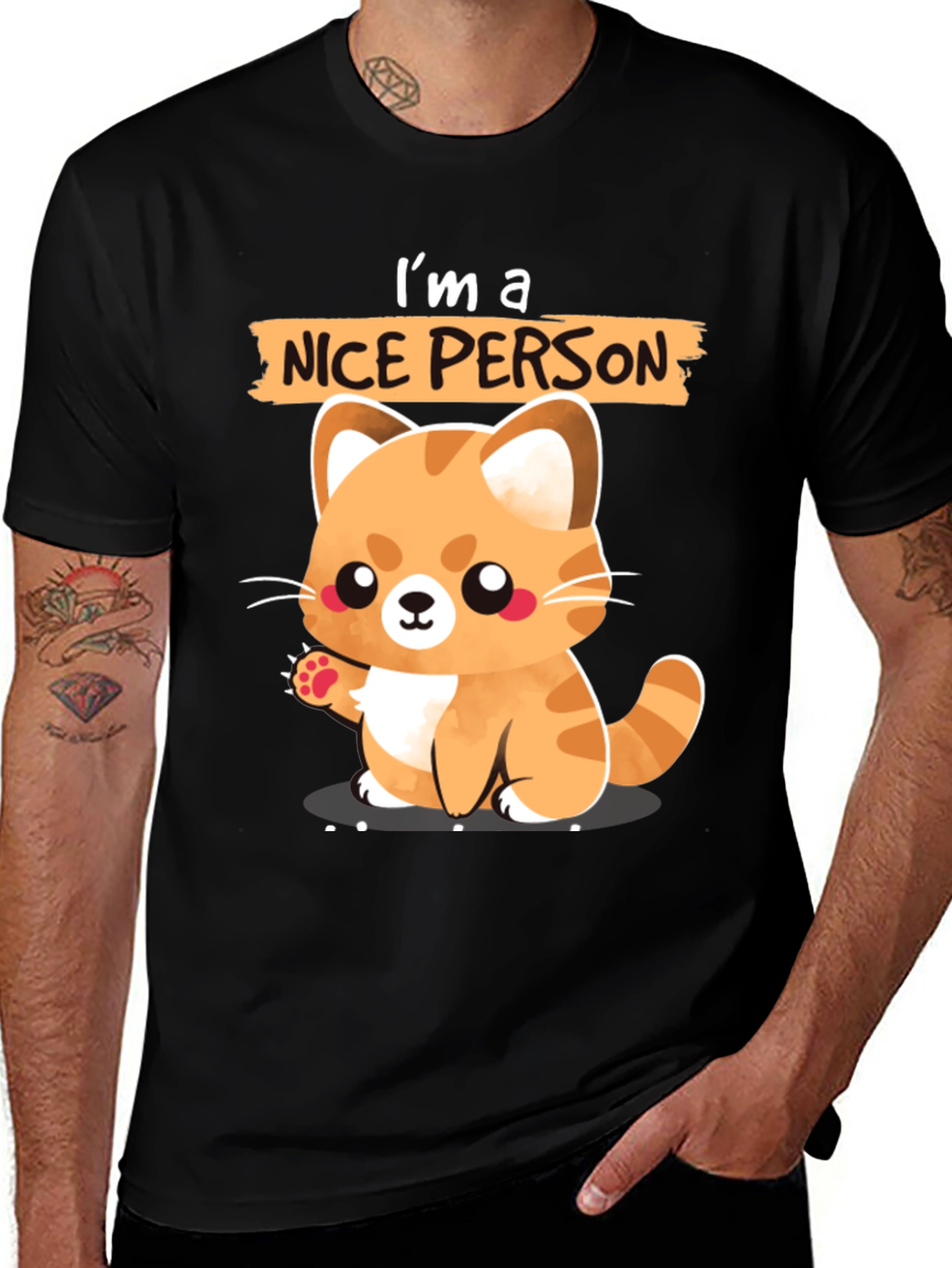 Cute Cat Lover T-Shirt - Im a Nice Person