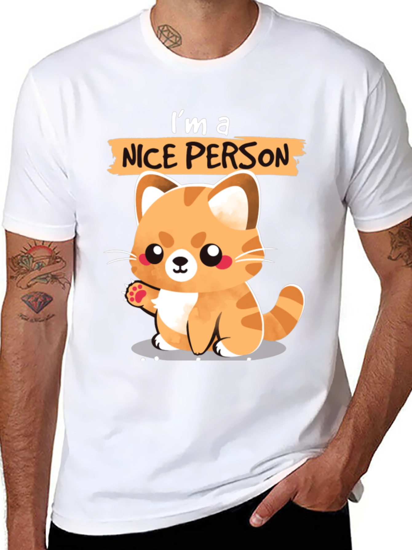 Cute Cat Lover T-Shirt - Im a Nice Person