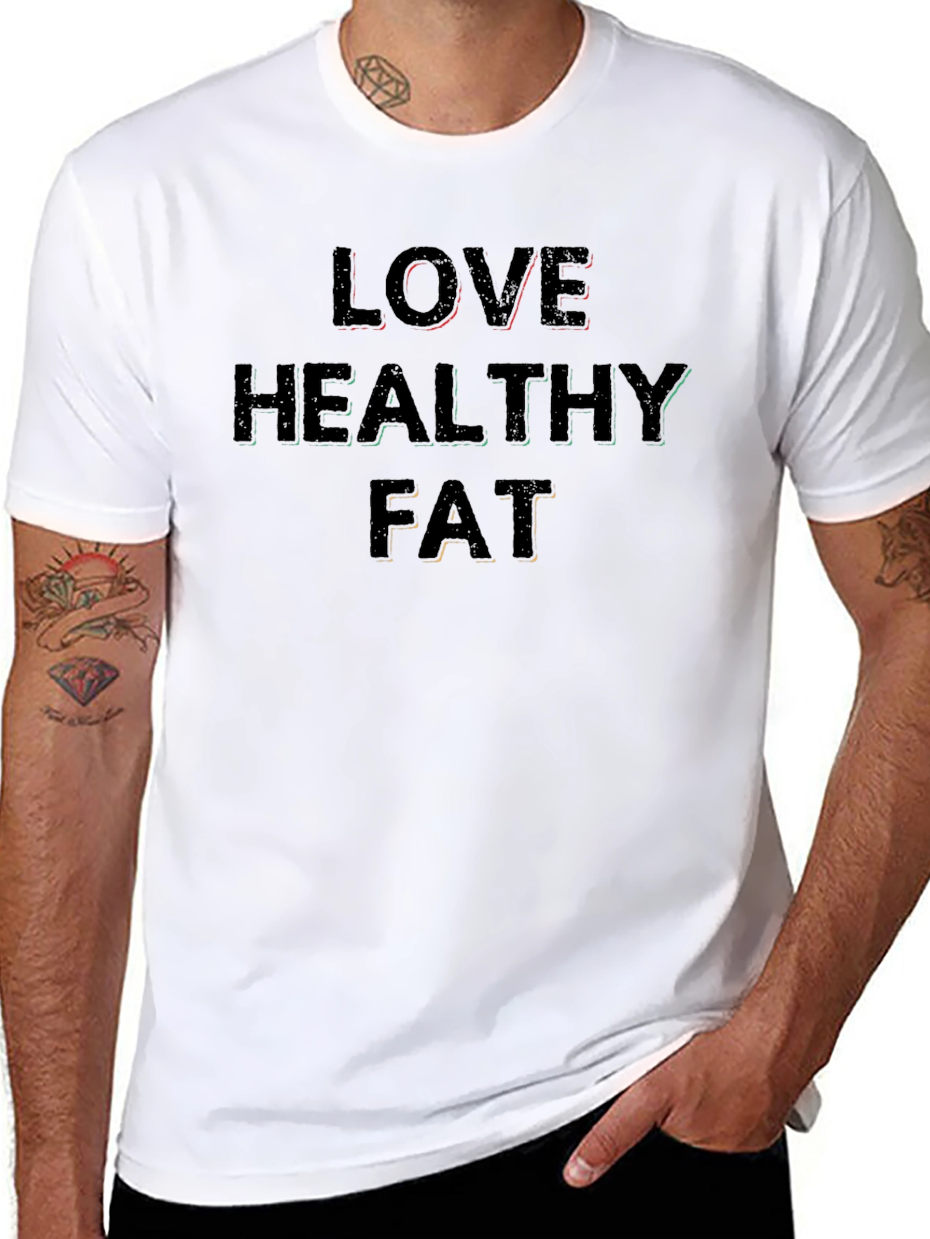 Love Healthy Fat Black T-Shirt