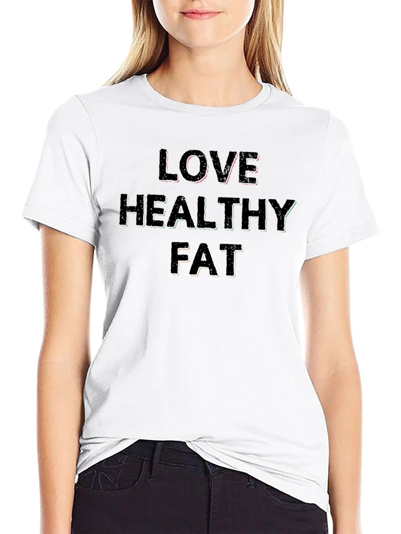 Love Healthy Fat Black T-Shirt